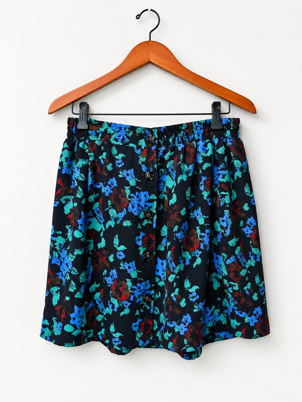 GANNI Floral Print Button Front Skirt Size 38 US 6